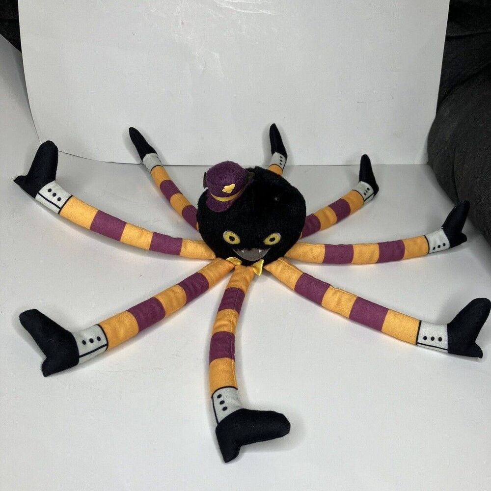 Aurora World - Spooky Spider Legs Hector, Black, Purple, Yellow Plush  12”